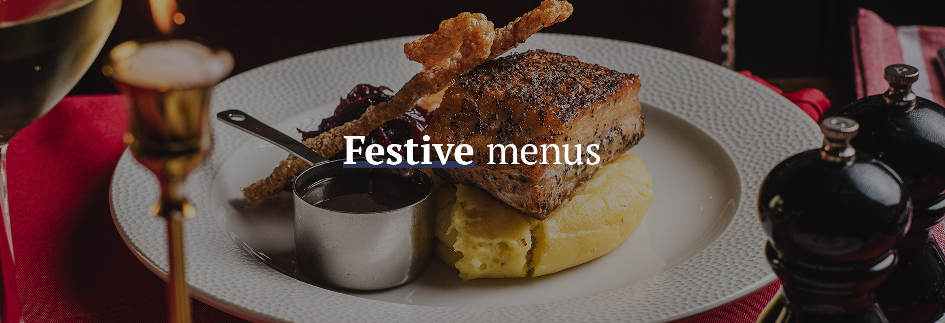 Christmas menu at The Woodstock Arms