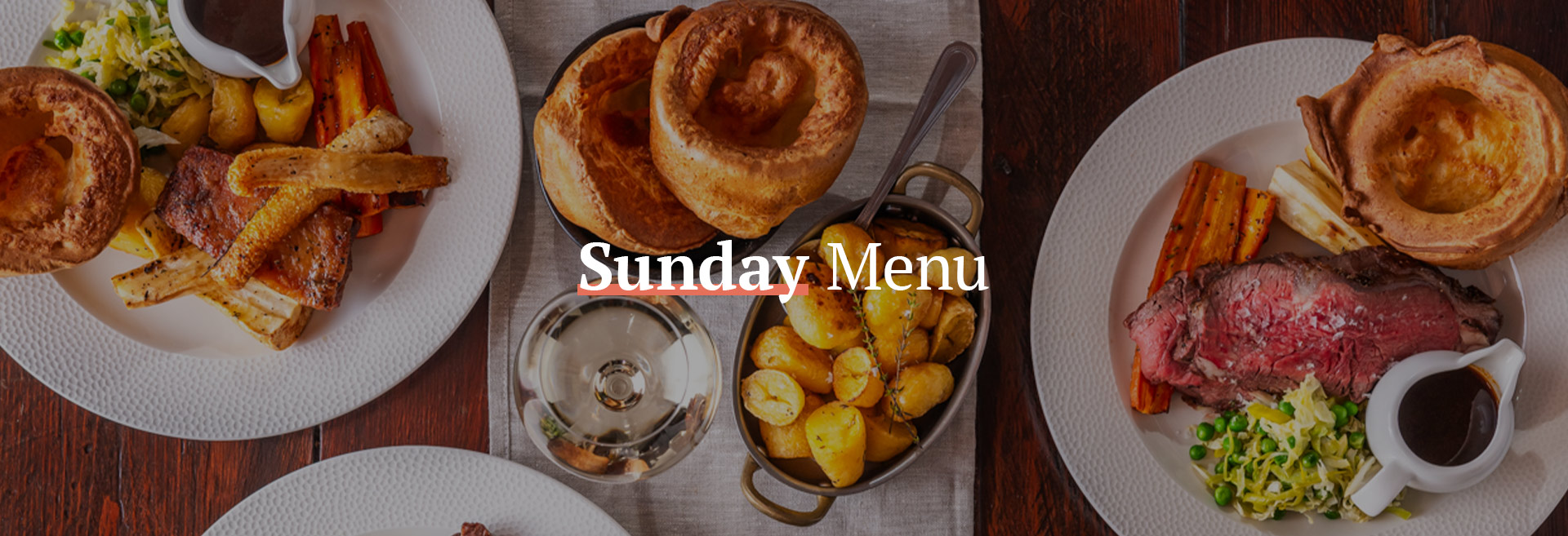 Sunday Menu at The Woodstock Arms